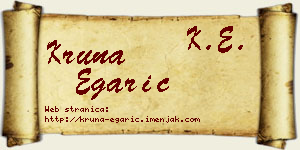 Kruna Egarić vizit kartica